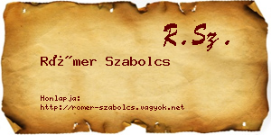 Römer Szabolcs névjegykártya